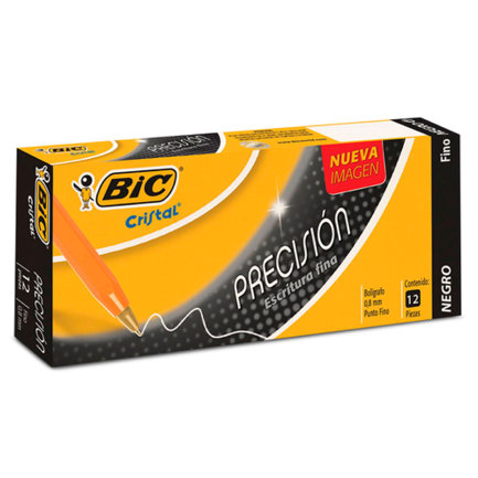 BOLÍGRAFO BIC CRISTAL PRECISIÓN PUNTO FINO 0.8MM