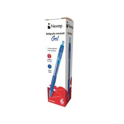 BOLIGRAFO NEXTEP GEL RETRACTIL MEDIANO 0.7MM AZUL