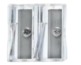 SACAPUNTAS TRANSPARENTE DOBLE